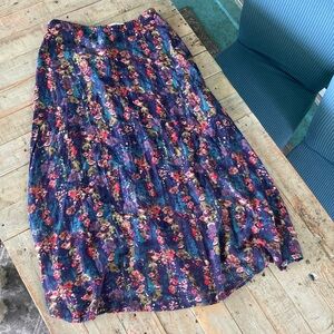 NATURAL LIFE Pink Pleated A-Line Maxi Skirt